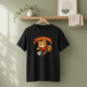 Alternative view of Original Spain Soccer Cat Meme Pop Art Shirt