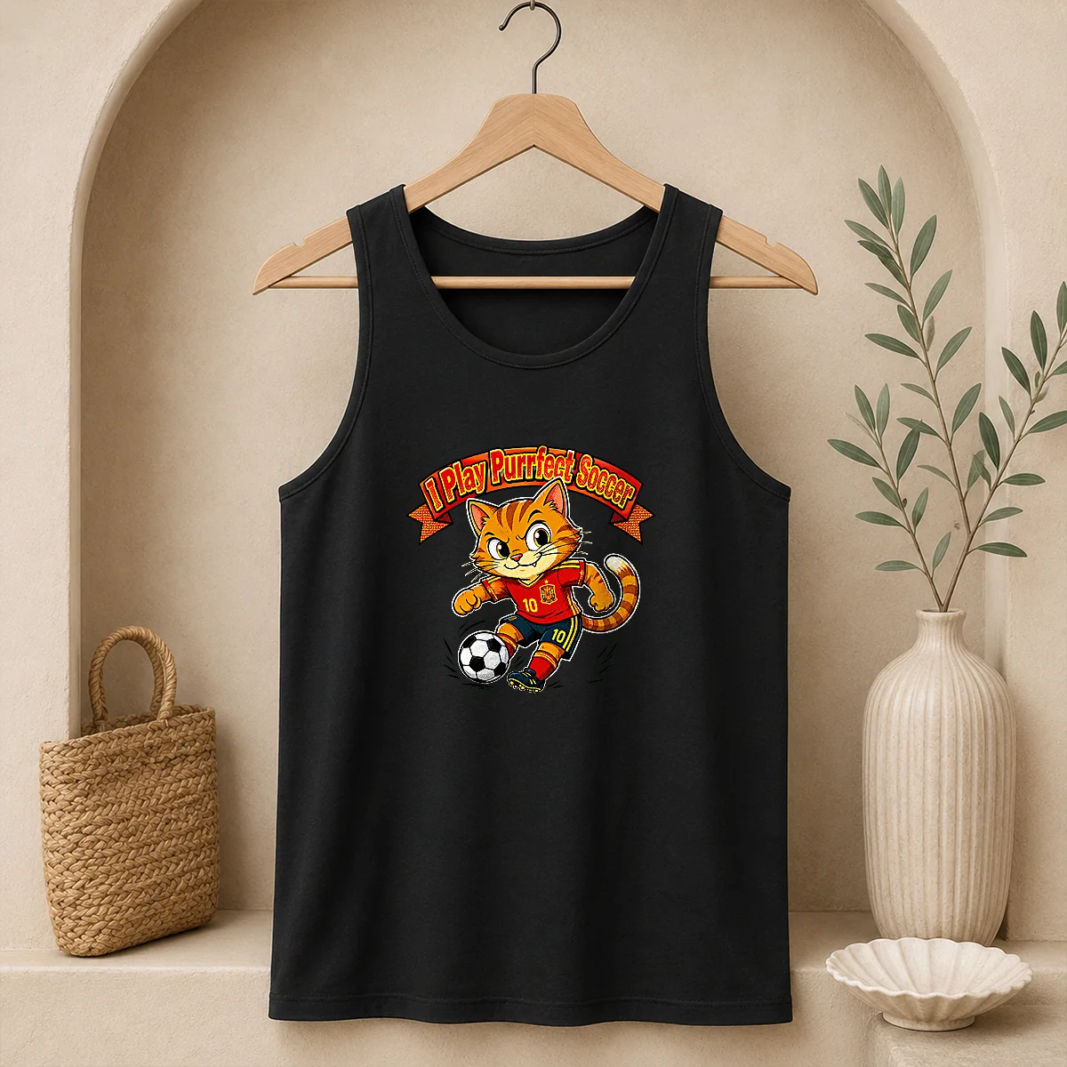 Original Spain Soccer Cat Meme Pop Art Shirt - Image 3
