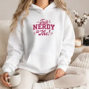 Alternative view of Original Talk Nerdy To Me Slogan Nerd Geek Funny Shirt