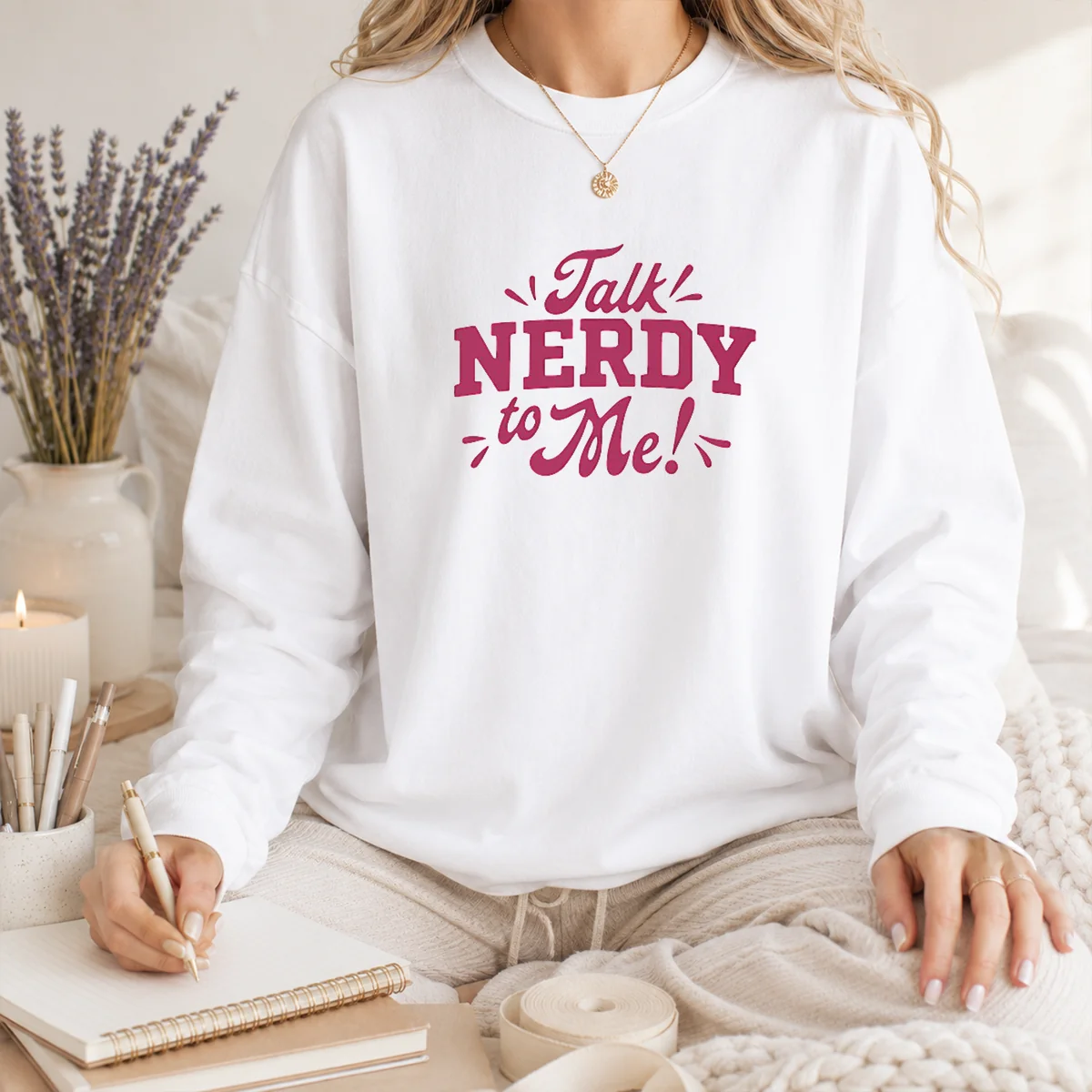 Original Talk Nerdy To Me Slogan Nerd Geek Funny Shirt - Image 3
