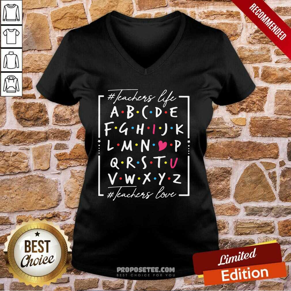 Original Teachers Life Teachers Love Happy Valentine Shirt - Image 2