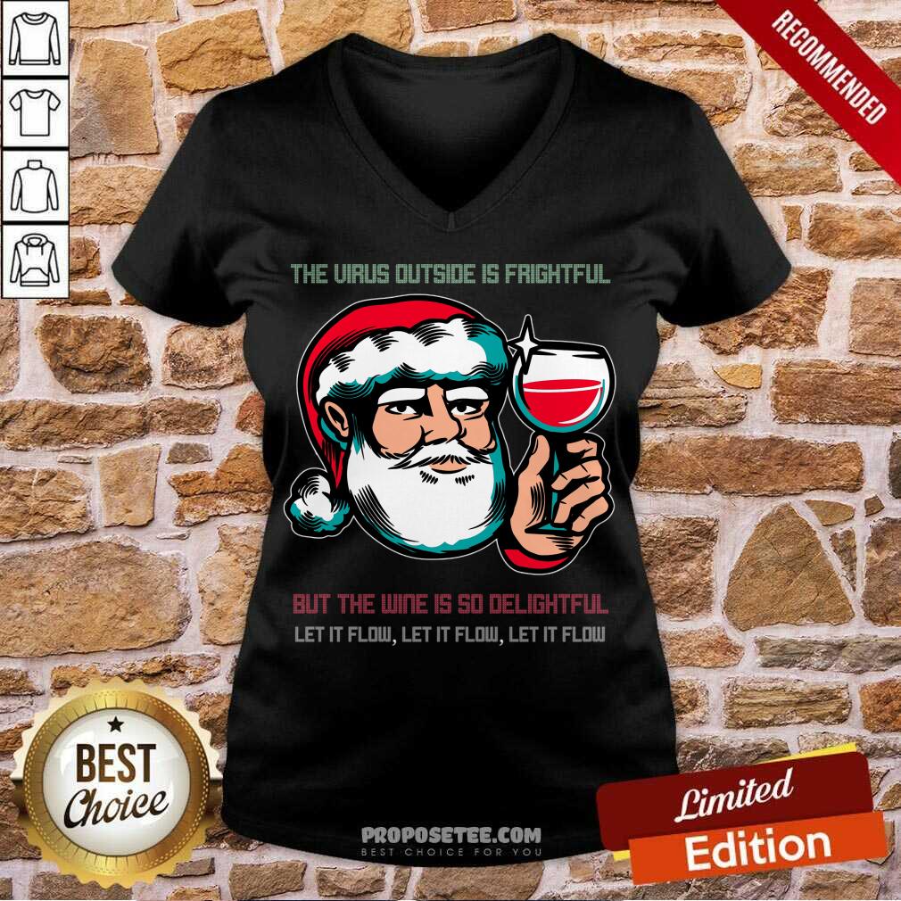 Original The Virus Outside Is Frightful Shirt - Image 3