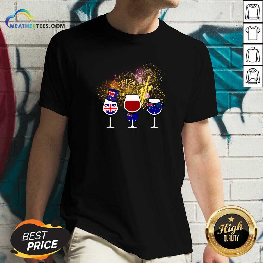 Original Three Wine England Flag Happy Shirt - Image 3