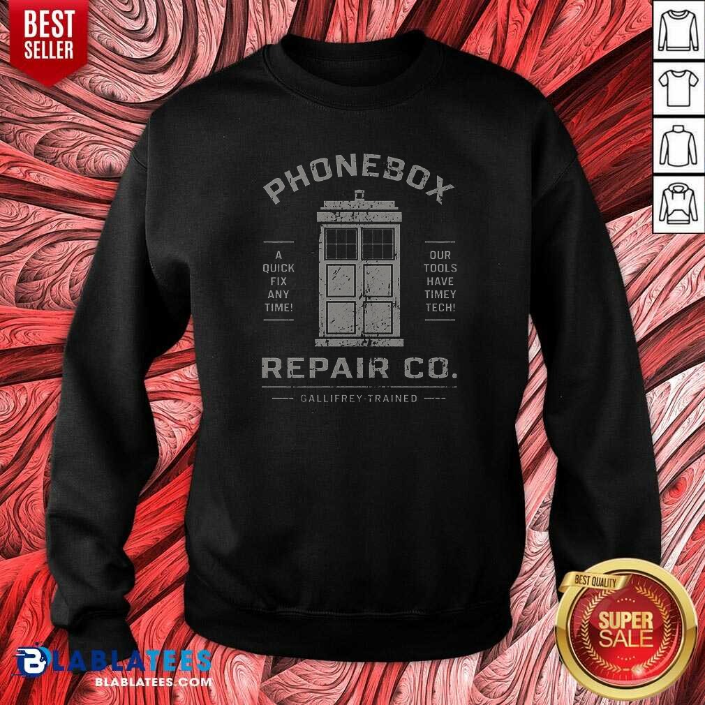 Original Top Phonebox Repair Co Gallifrey Trained Shirt - Image 3