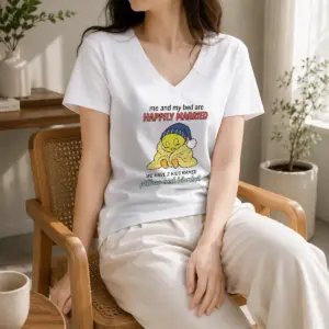 Alternative view of Original Tweety And My Bed Are Happily Married We Have 2 Kids Named Pillow Blanket Shirt