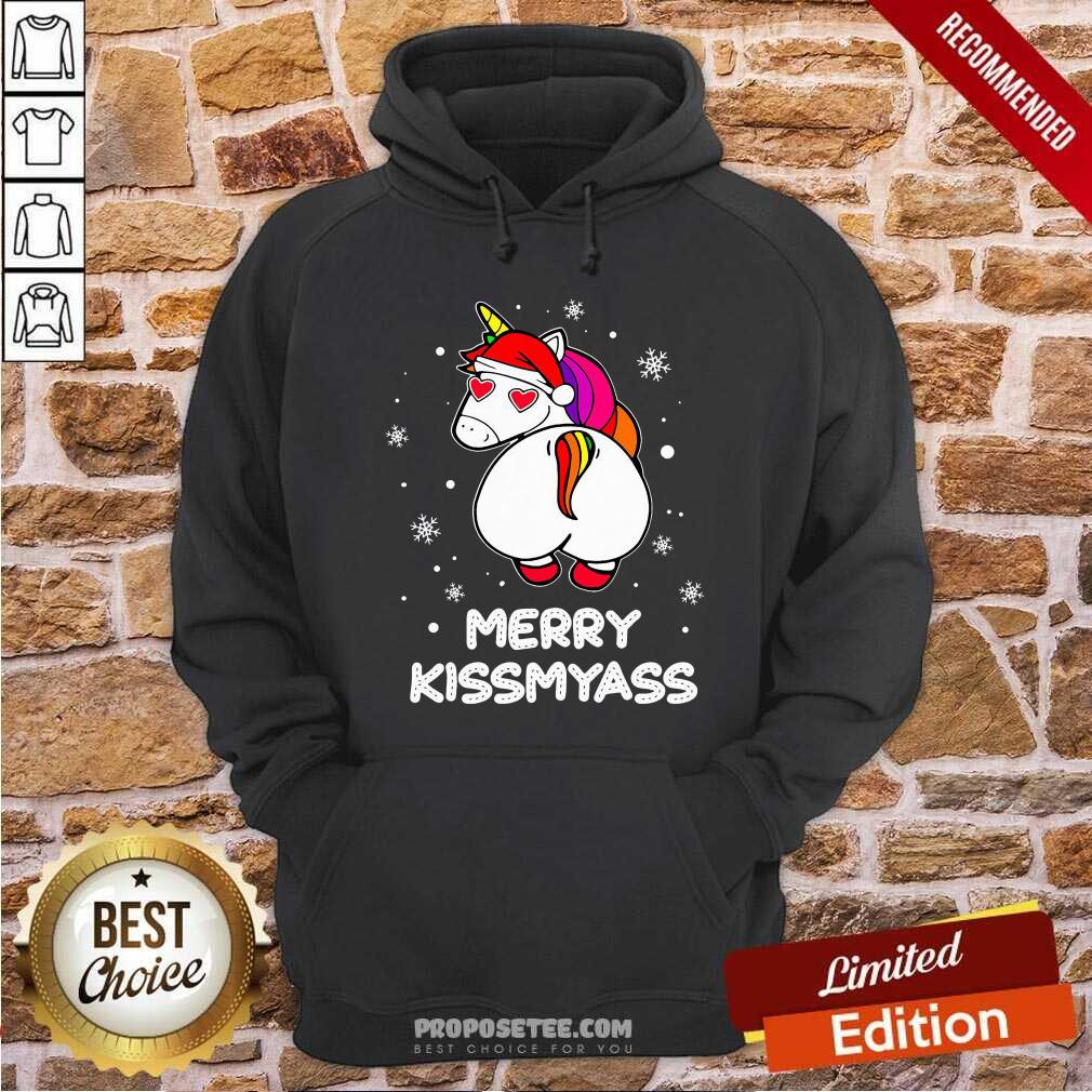 Original Unicorn Merry Kissmyass Ugly Christmas Shirt - Image 2