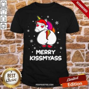 Original Unicorn Merry Kissmyass Ugly Christmas Shirt