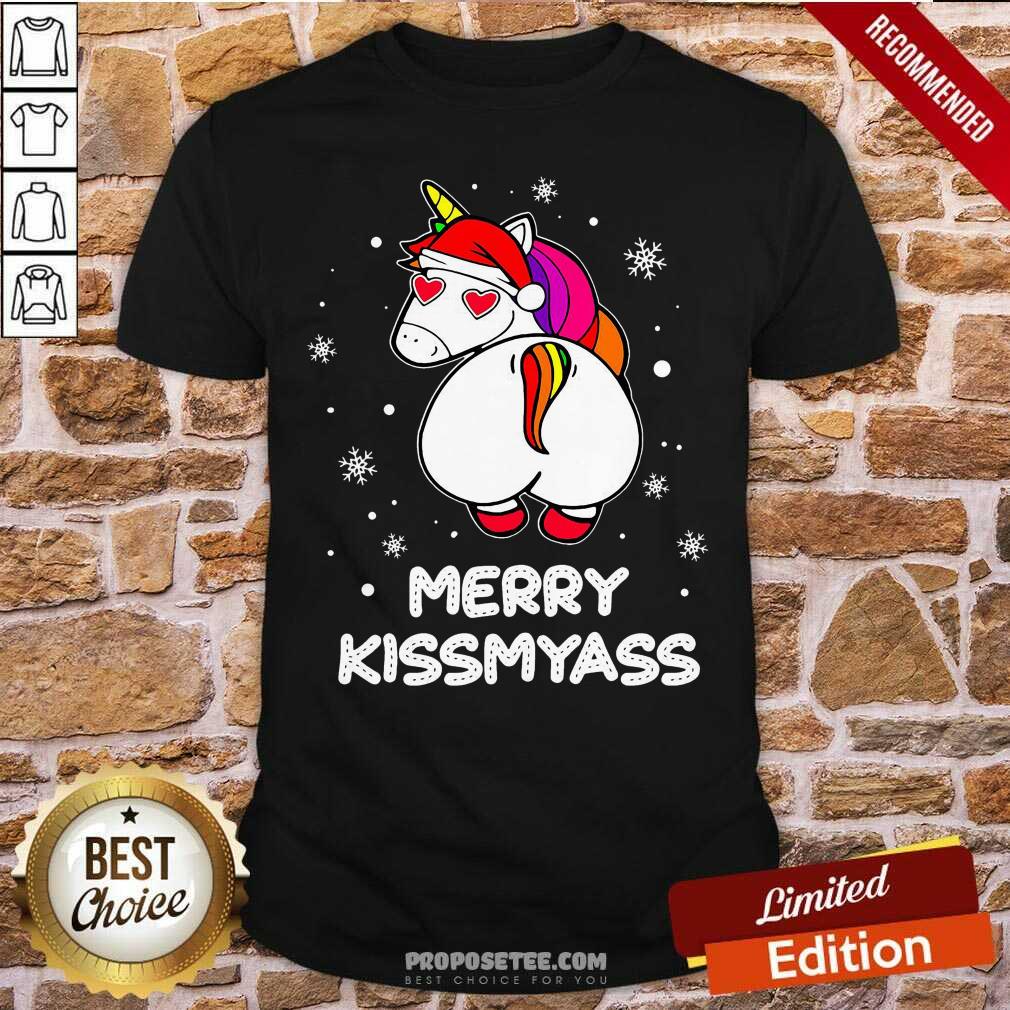 Original Unicorn Merry Kissmyass Ugly Christmas Shirt
