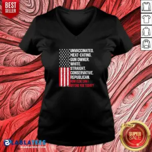 Alternative view of Original Unvaccinated Meat Eating Gun Owner White Straight Conservative Republican Shirt