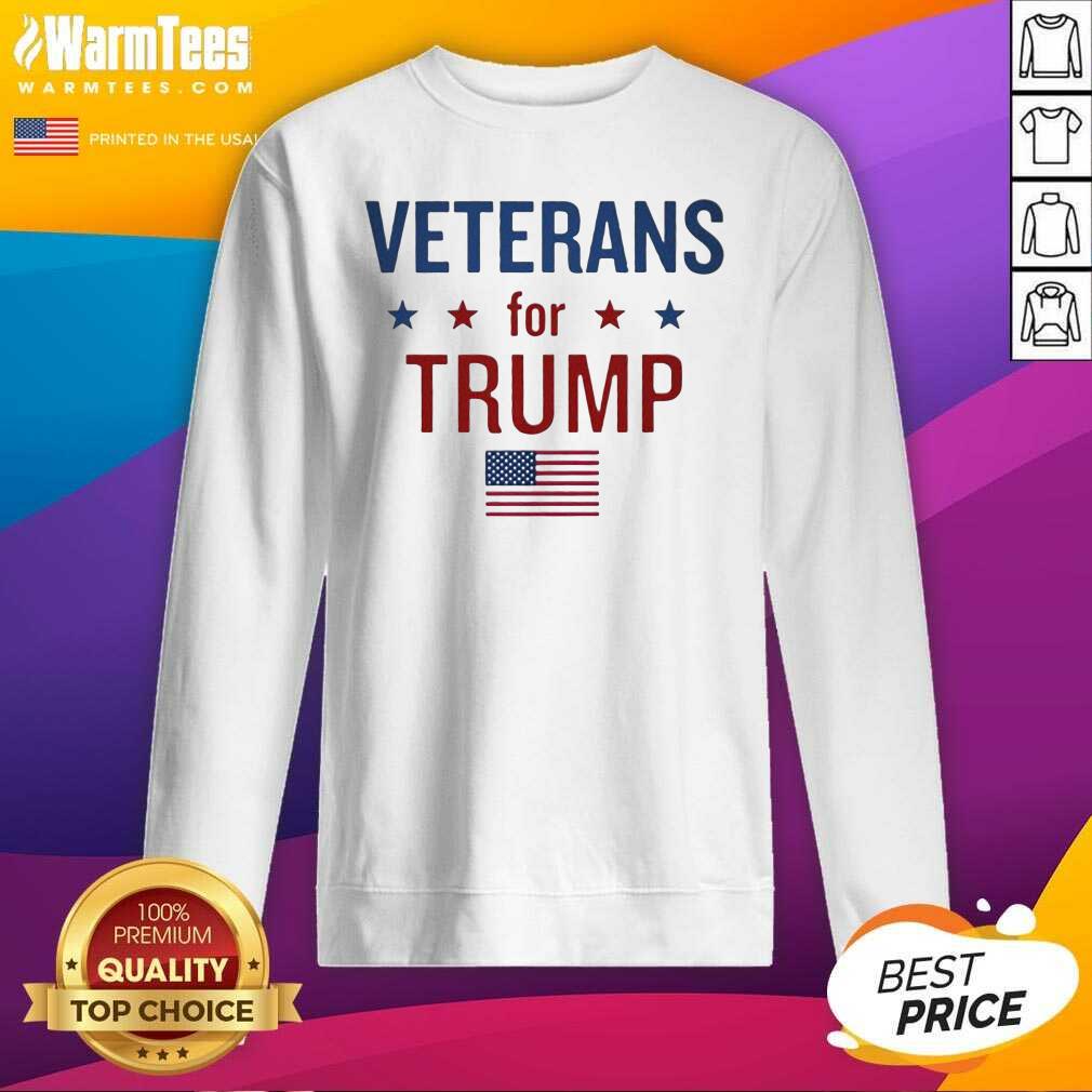 Original Veterans For Trump American Flag Shirt - Image 3