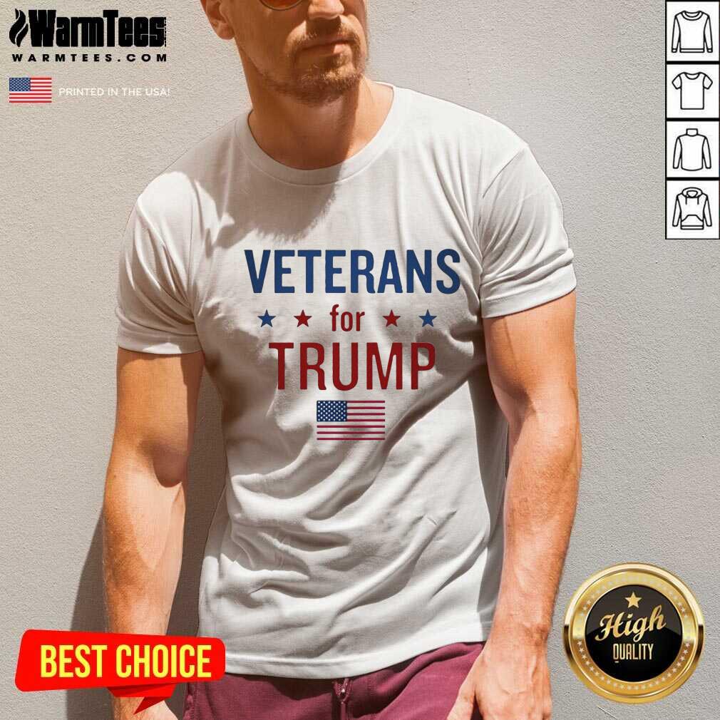 Original Veterans For Trump American Flag Shirt - Image 5