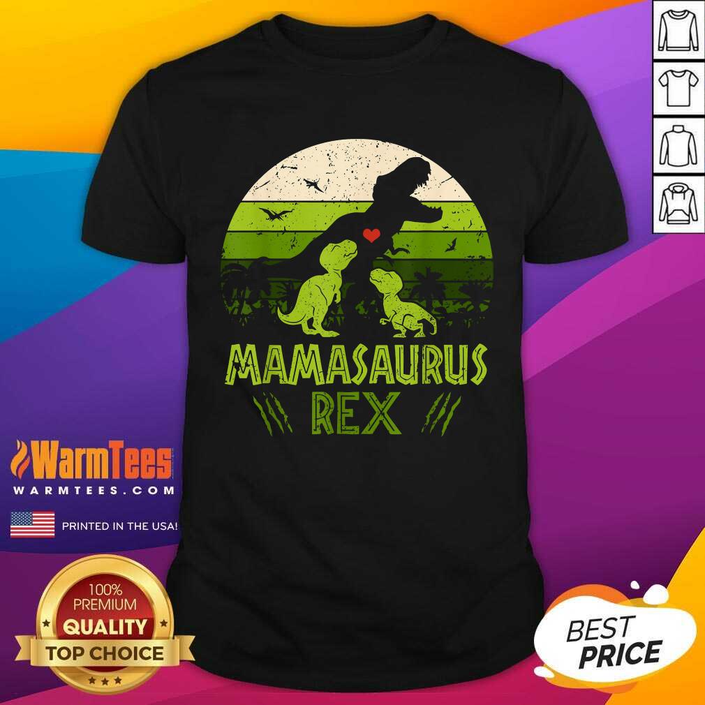 Original Vintage Retro 3 Kids Mamasaurus Dinosaur Vintage Shirt