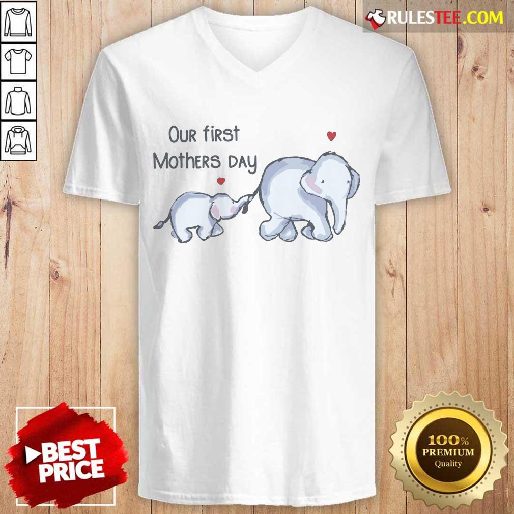 Our First Mothers Day Elephants Shirt - Image 4