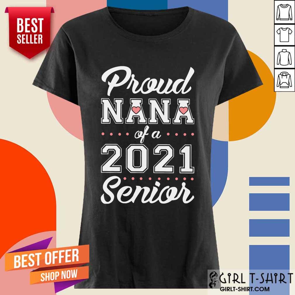 Overjoyed Proud Nana Of A 2021 Senior Shirt - Image 2