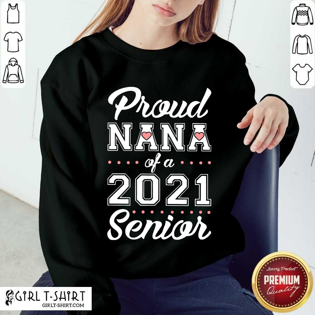 Overjoyed Proud Nana Of A 2021 Senior Shirt - Image 4