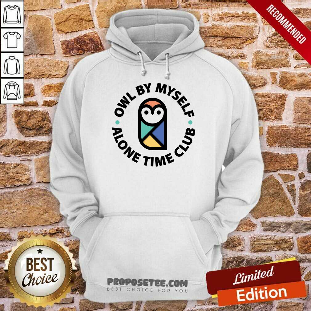 Owl By Myself Alone Time Club Shirt - Image 4