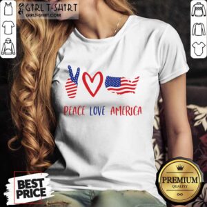 Alternative view of Peace Love America Shirt