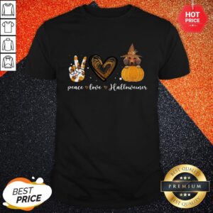 Peace Love Halloweiner Dachshund Shirt