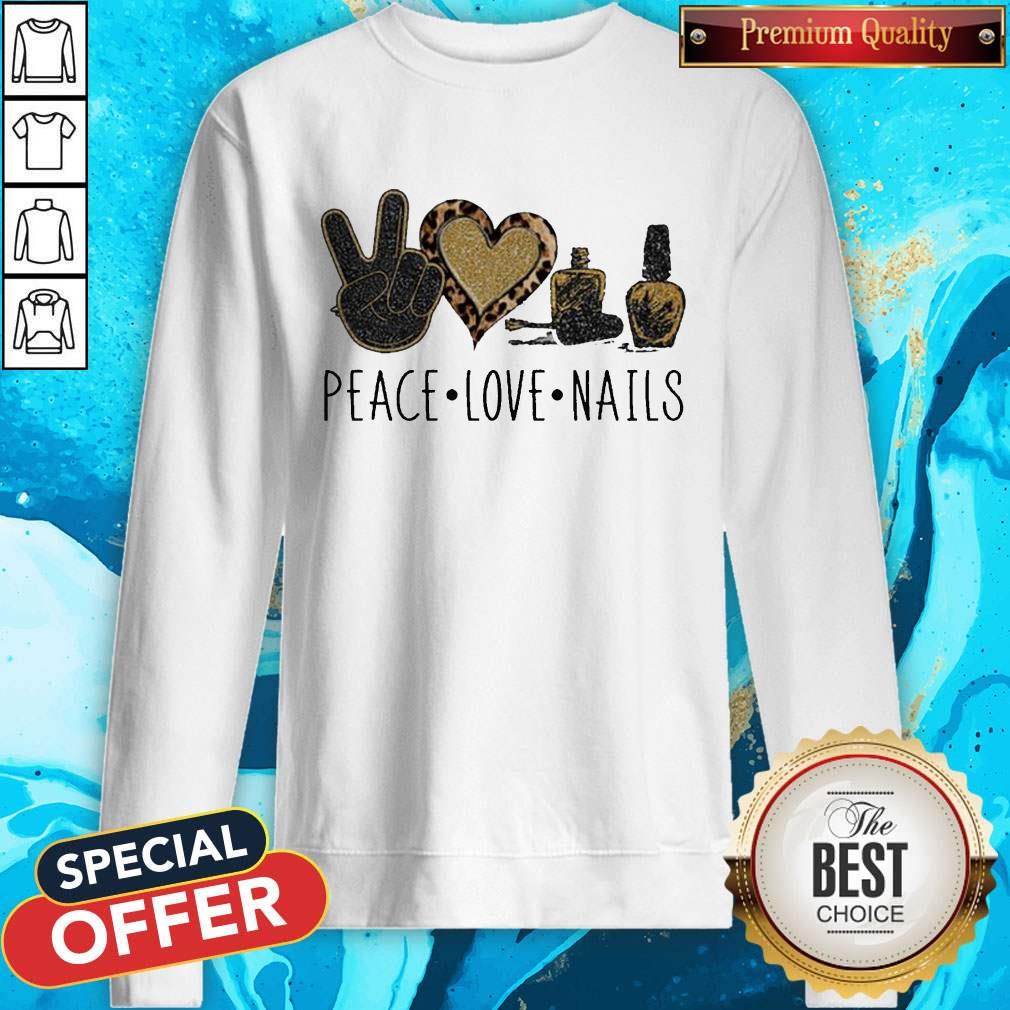 Peace Love Nails Diamond Shirt - Image 5