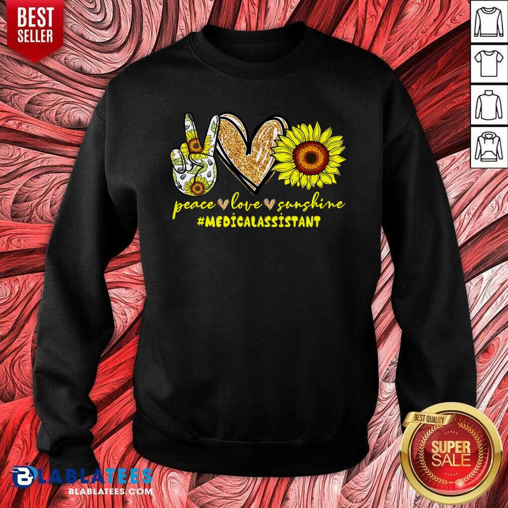 Peace Love Sunflower Medical Assistant Shirt - Image 4