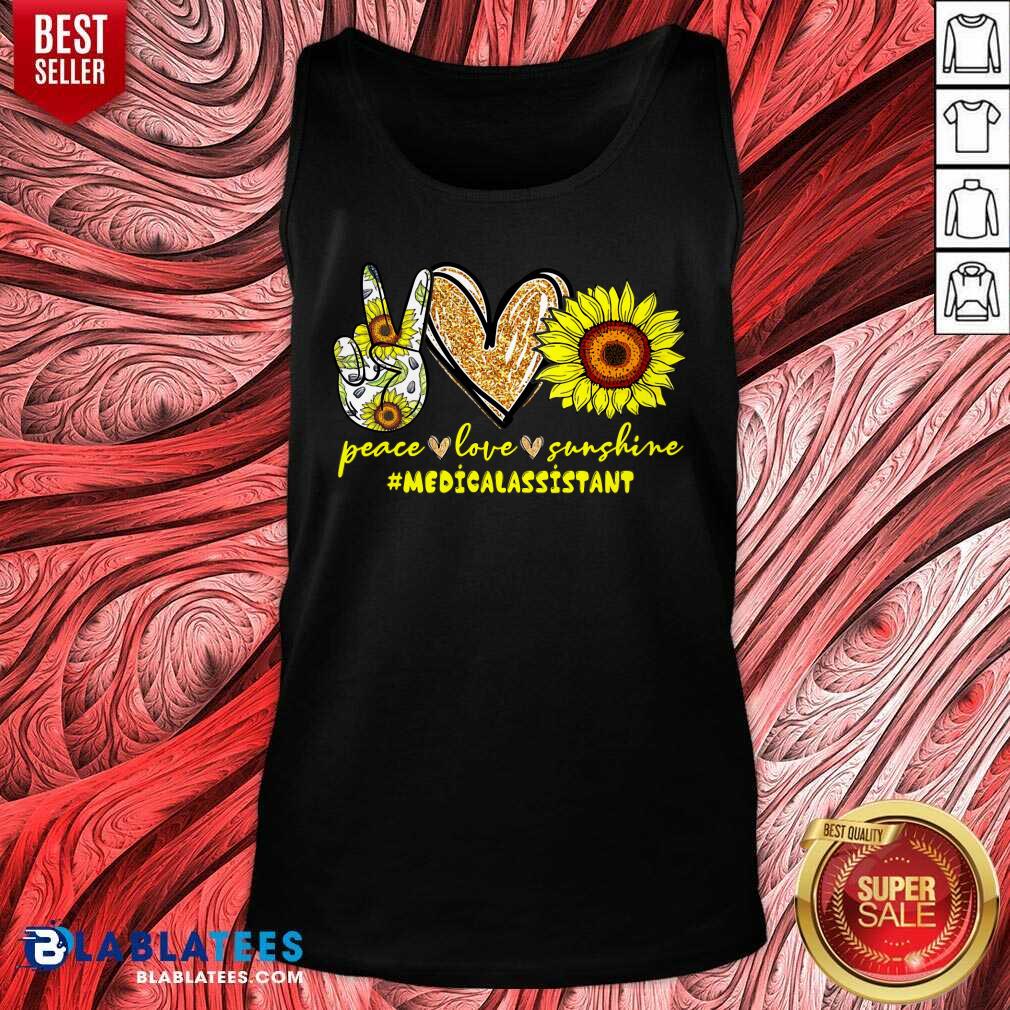 Peace Love Sunflower Medical Assistant Shirt - Image 3