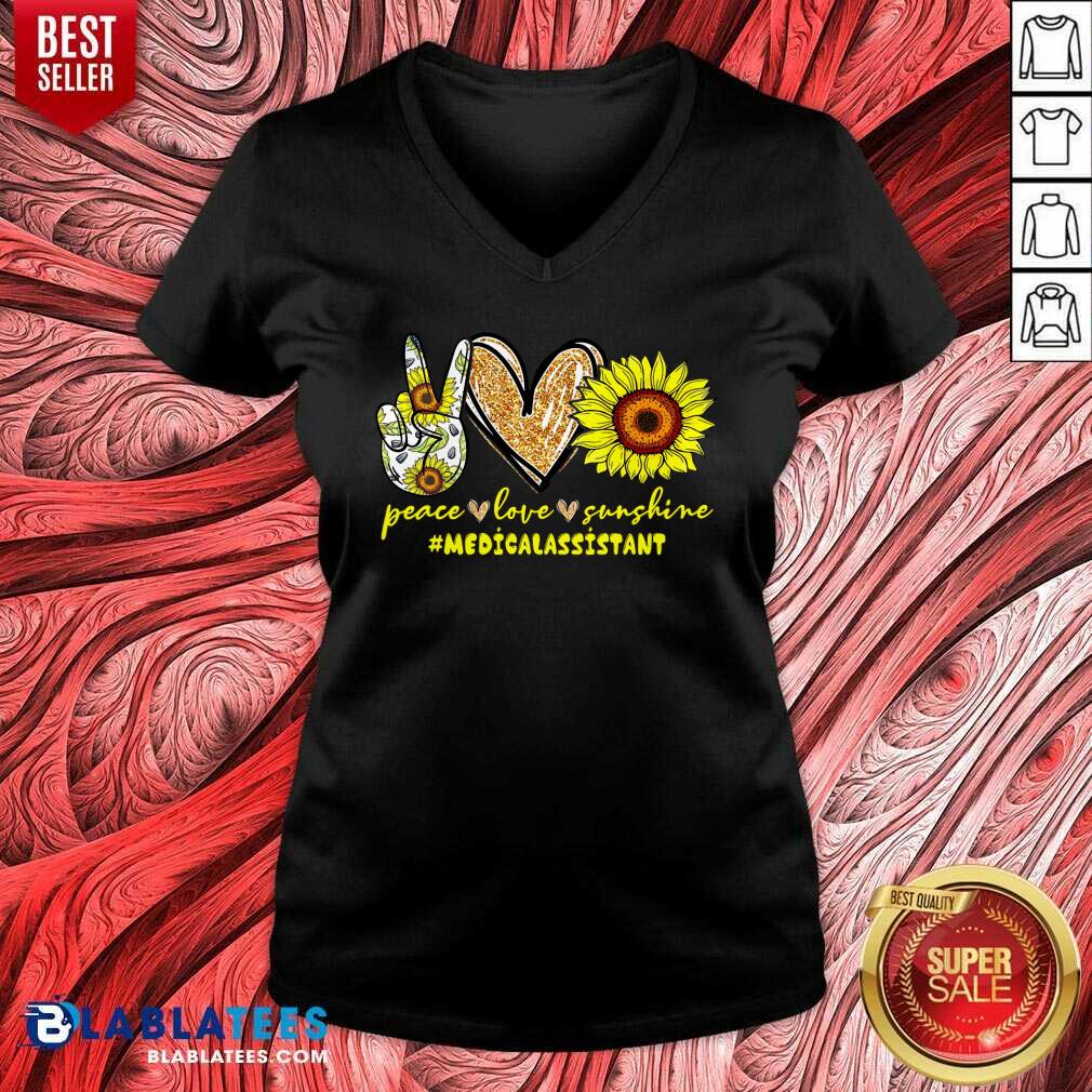 Peace Love Sunflower Medical Assistant Shirt - Image 2