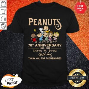 Peanuts 70TH Anniversary 1950 2020 Charles M Schulz Signature Shirt