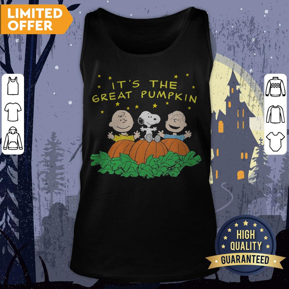 Peanuts Halloween It’s The Great Pumpkin Men’s Black Shirt - Image 2