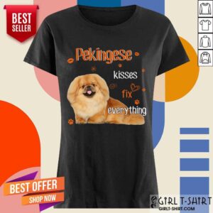 Alternative view of Pekingese Kisses Fix Everything Dog Shirt
