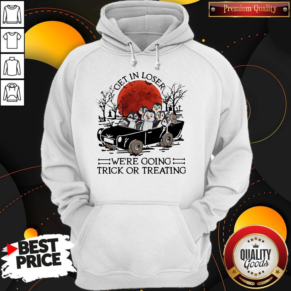 Penguins Get In Loser We're Going Trick Or Treating Sunset Shirt - Image 5