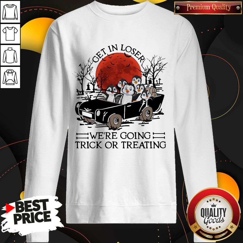Penguins Get In Loser We're Going Trick Or Treating Sunset Shirt - Image 4