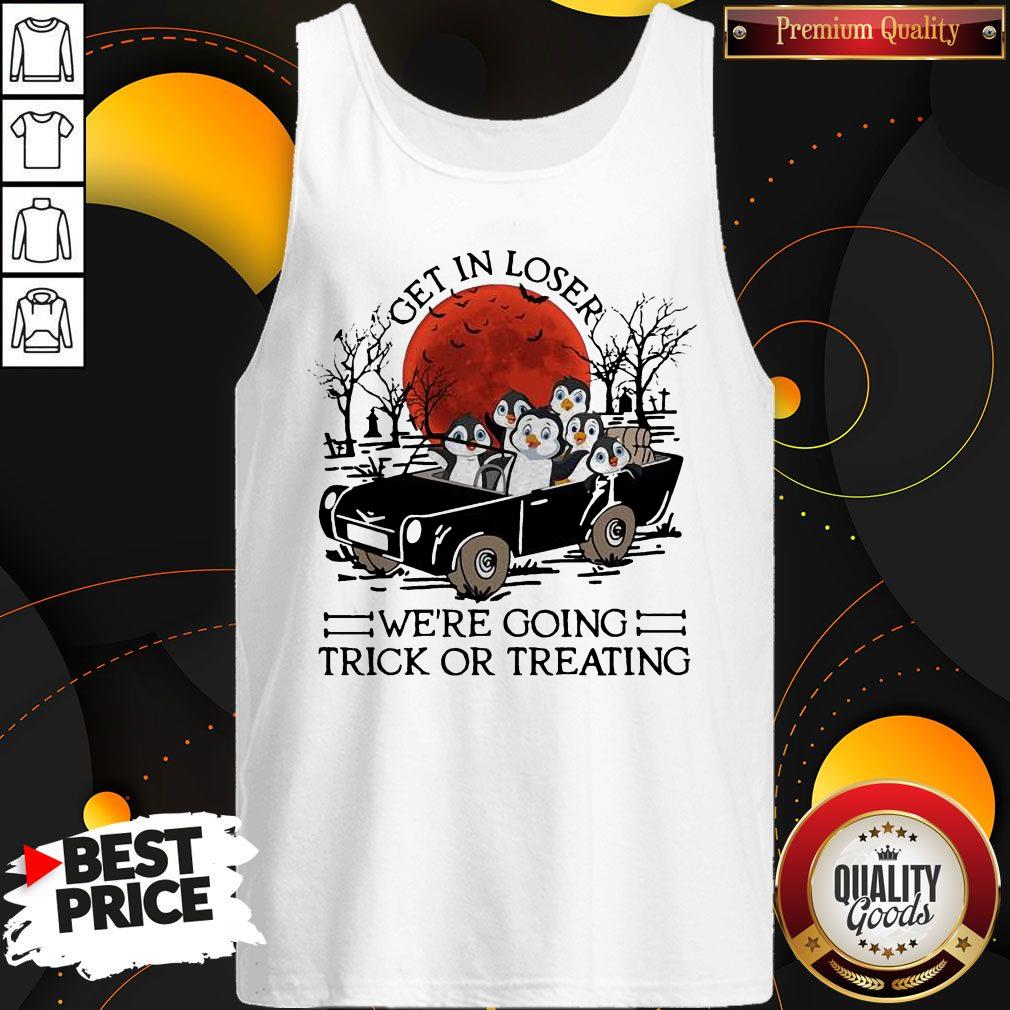 Penguins Get In Loser We're Going Trick Or Treating Sunset Shirt - Image 2