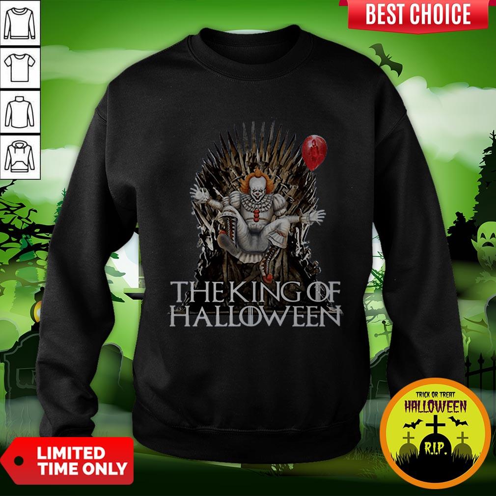 Pennywise The King Of Halloween Is Coming Sunset Shirt - Image 4