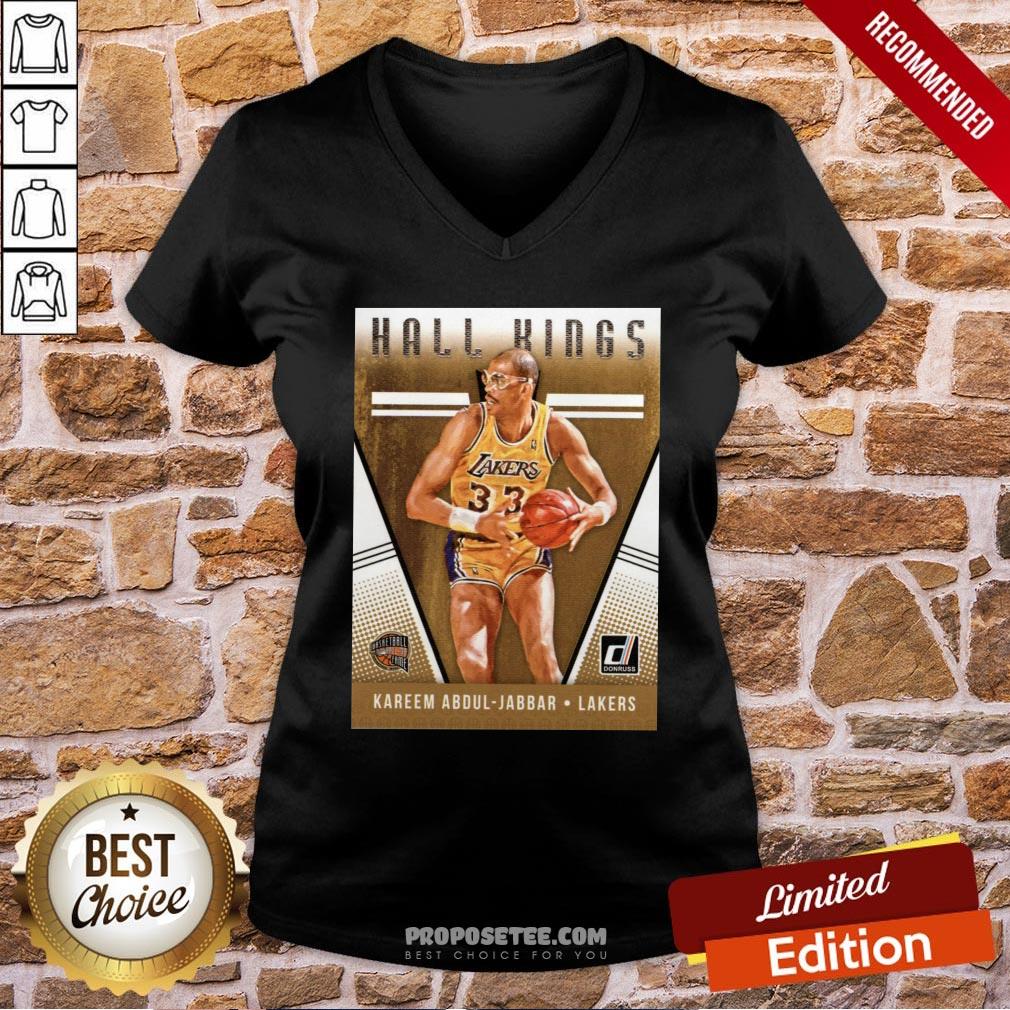 Perfect 2018-2019 Donruss Hall Kings Basketball Card #12 Kareem Abdul-Jabbar Los Angeles Lakers Shirt - Image 2