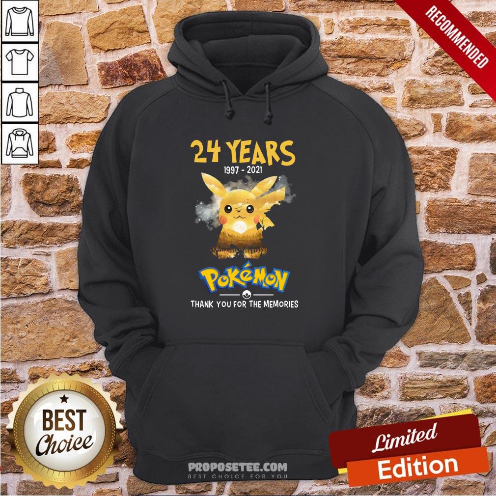 Perfect 24 Years 1997 2021 Pokemon Thank You For The Memories Shirt - Image 5