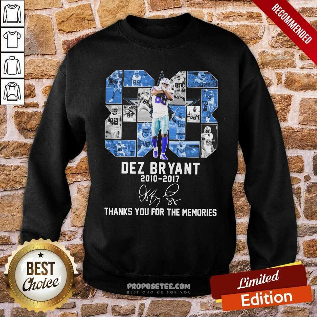 Perfect 88 Dez Bryant 2010 2017 Thanks You For The Memories Signature Shirt - Image 5