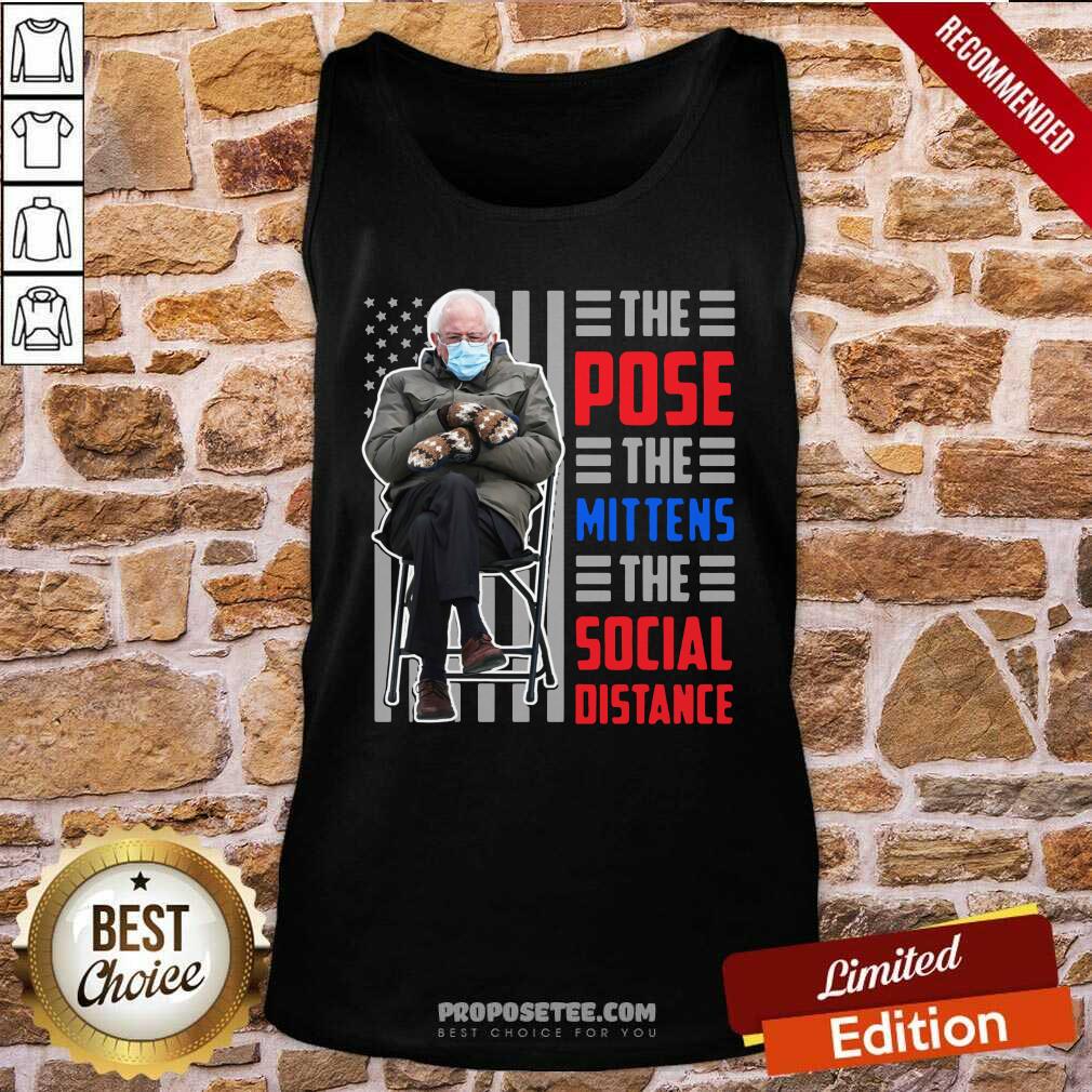 Perfect Bernie Sanders The Pose The Mittens The Social Distance Shirt - Image 3