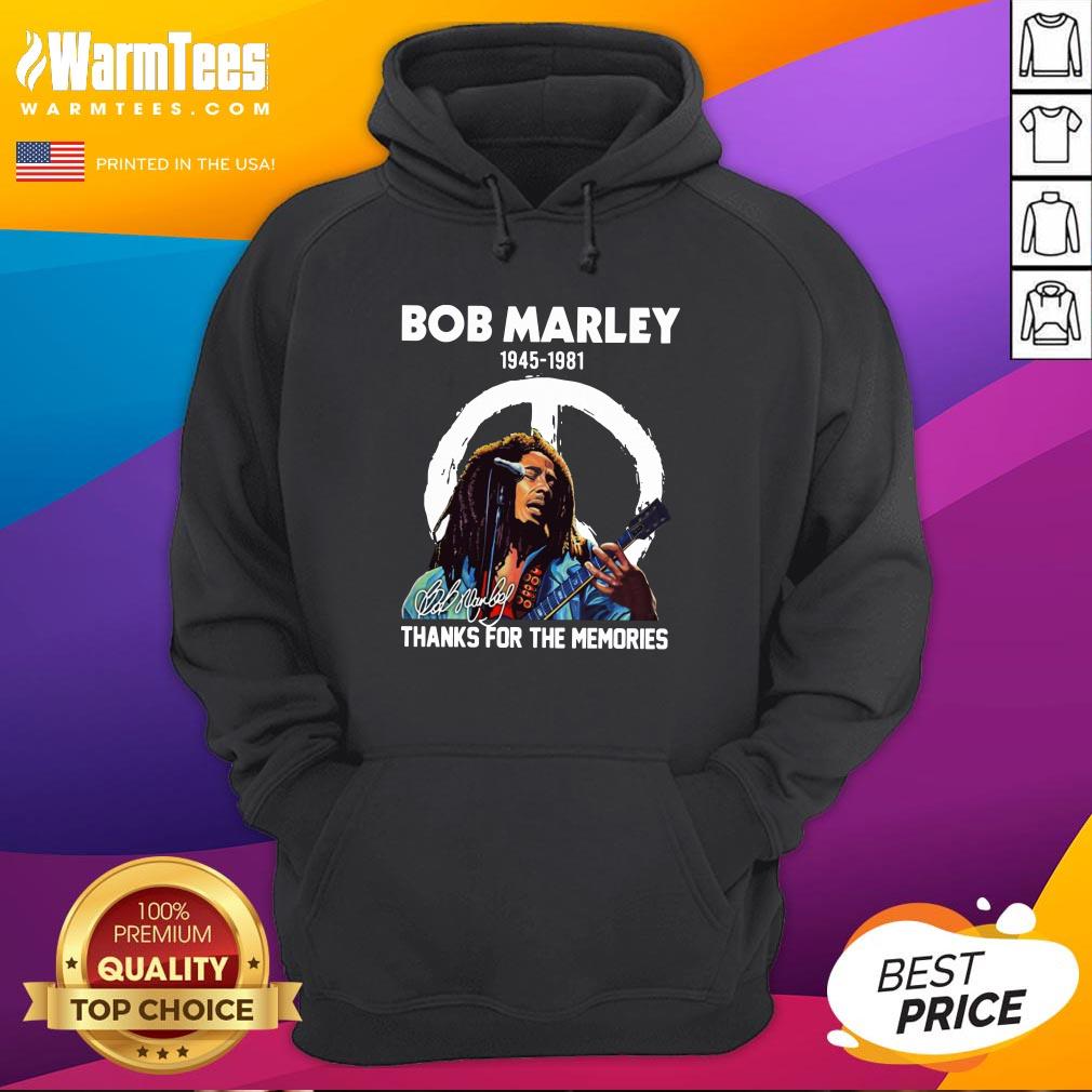 Perfect Bob Marley 1945 1981 Thanks For The Memories Signature Shirt - Image 5
