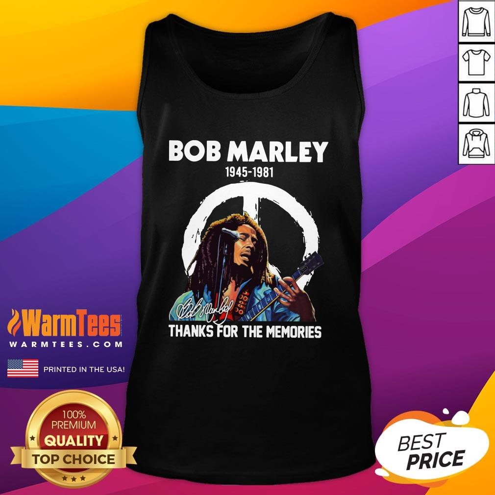Perfect Bob Marley 1945 1981 Thanks For The Memories Signature Shirt - Image 3