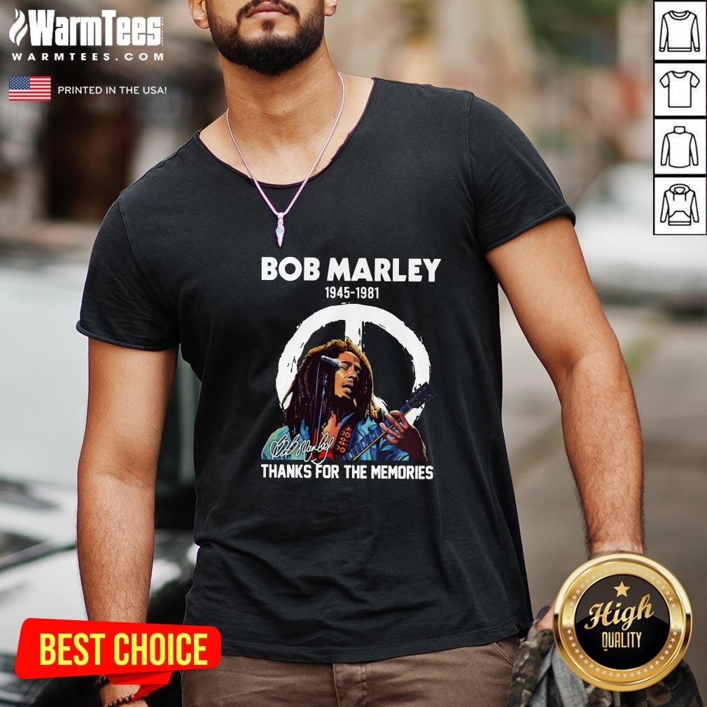 Perfect Bob Marley 1945 1981 Thanks For The Memories Signature Shirt - Image 2
