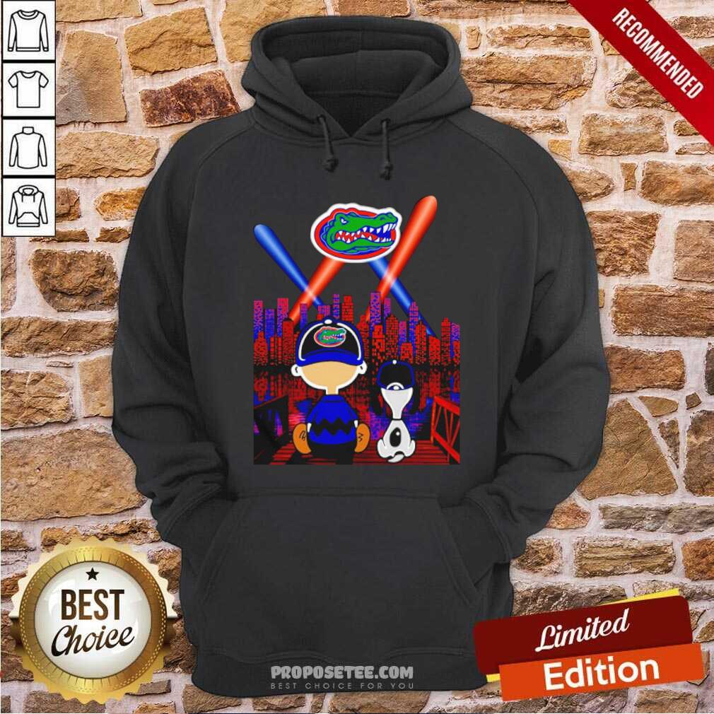Perfect Charlie Brown And Snoopy Florida Gators City By Night Shirt - Image 2