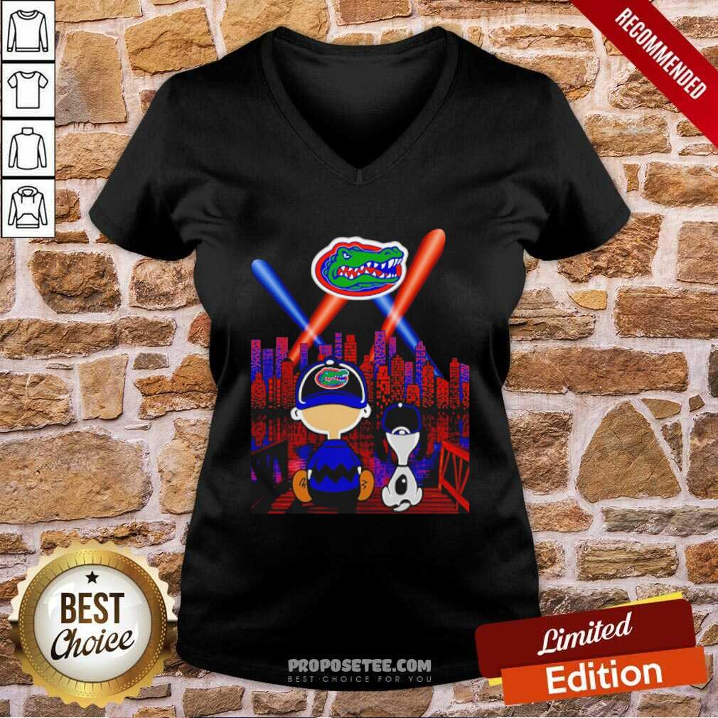 Perfect Charlie Brown And Snoopy Florida Gators City By Night Shirt - Image 3