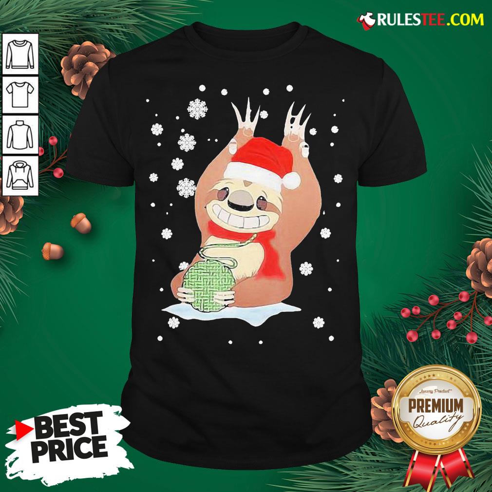 Perfect Christmas Mountain Sloth Knitting Cute Shirt