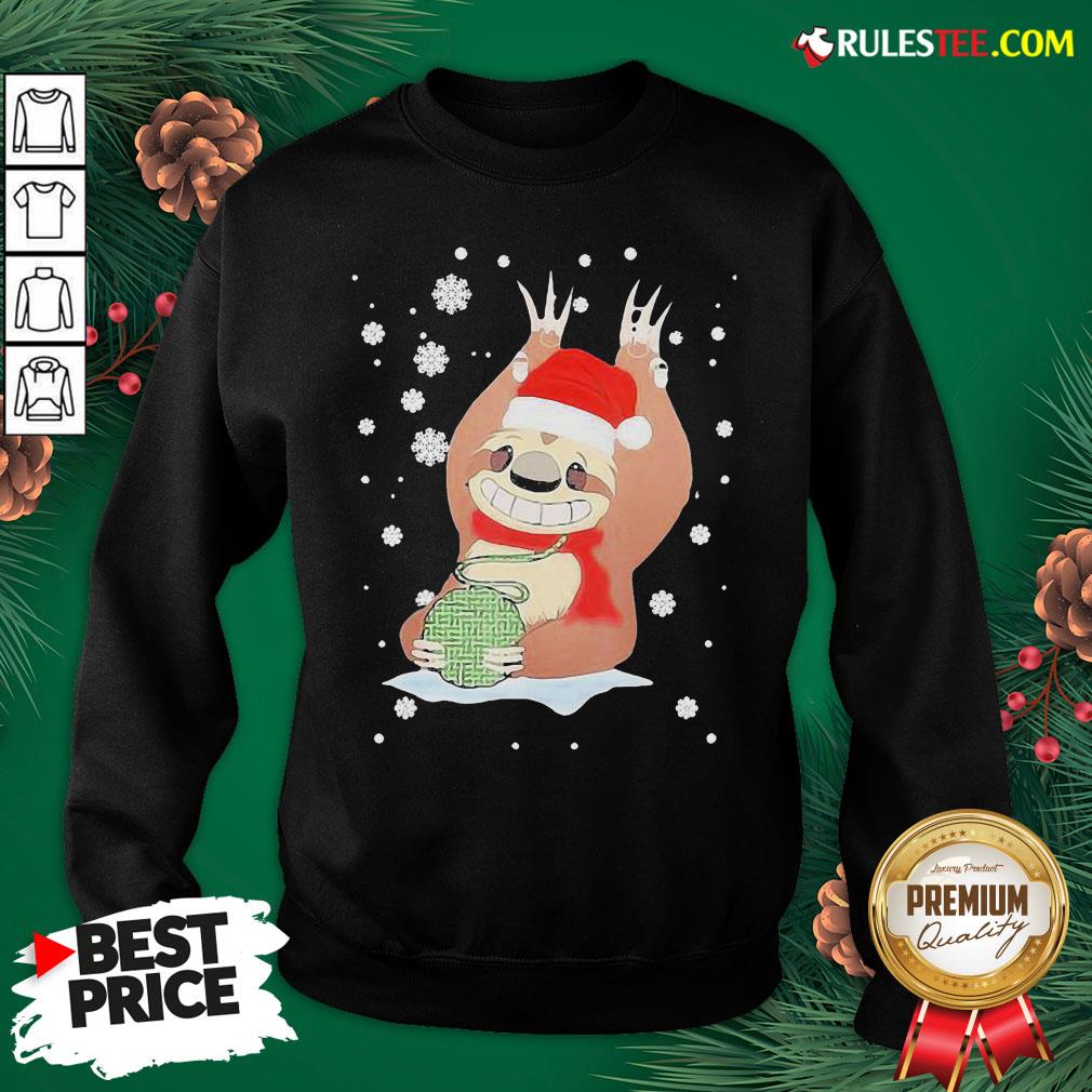 Perfect Christmas Mountain Sloth Knitting Cute Shirt - Image 5