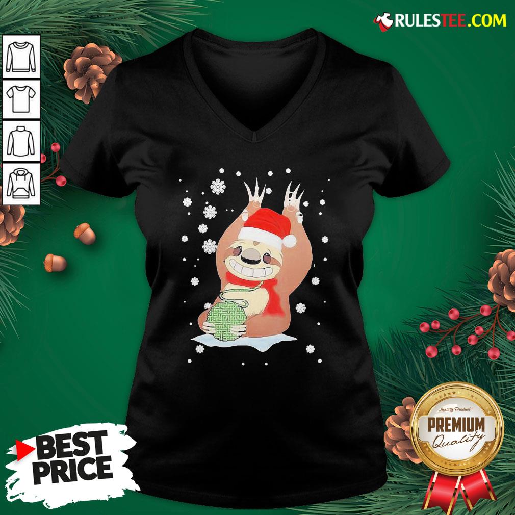Perfect Christmas Mountain Sloth Knitting Cute Shirt - Image 3