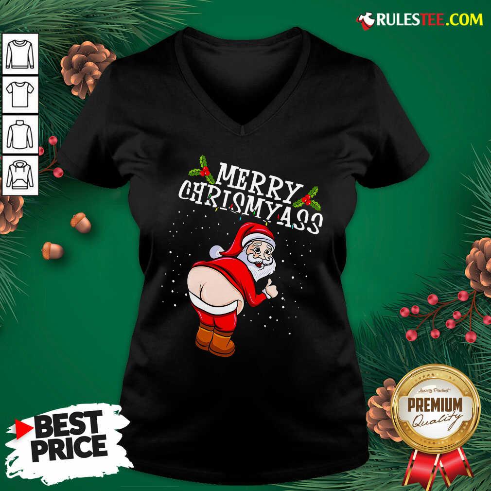 Perfect Christmas Santa Claus Naked Ass Merry Christmass Shirt - Image 3