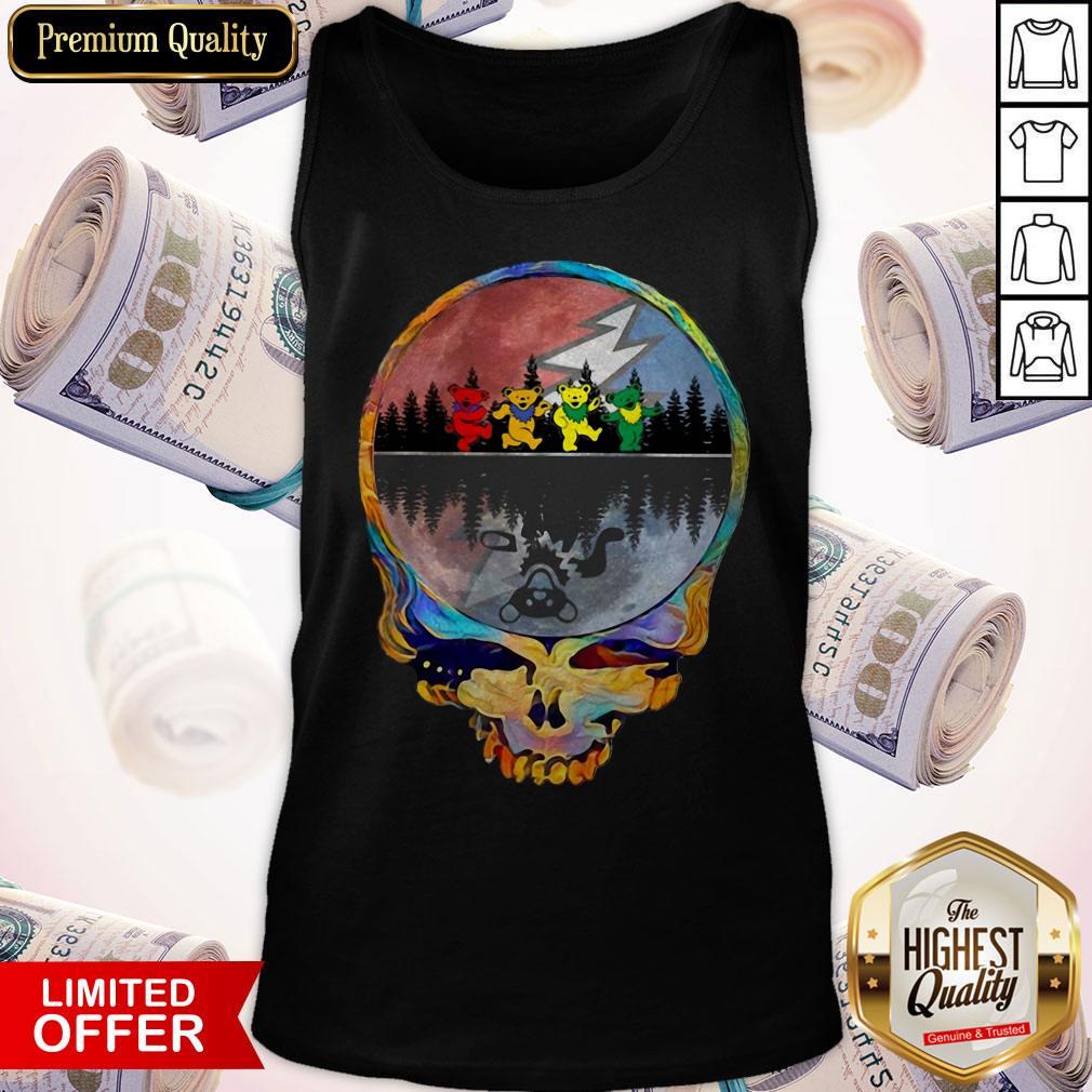 Perfect Grateful Dead Bear Skull Shirt - Image 4