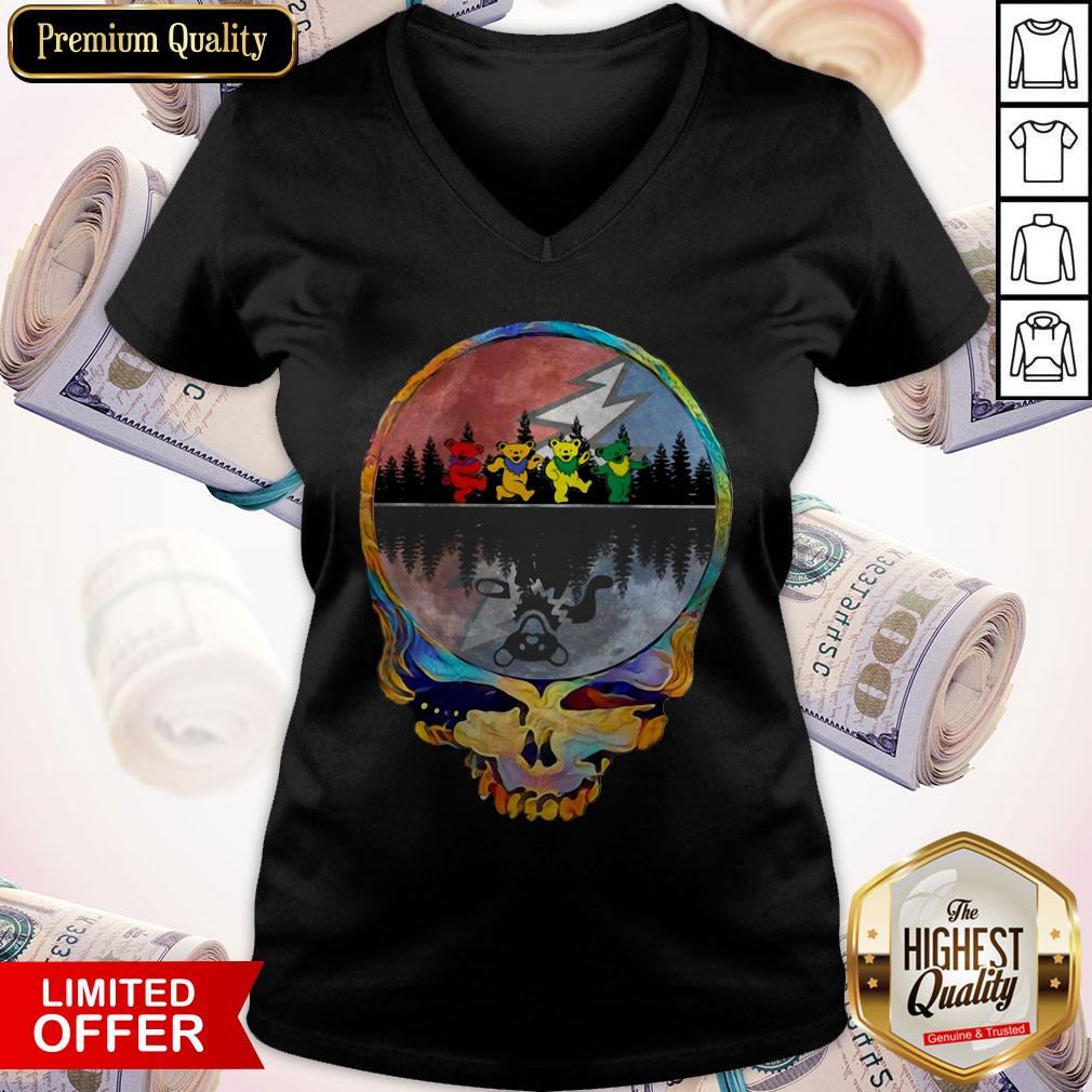 Perfect Grateful Dead Bear Skull Shirt - Image 3