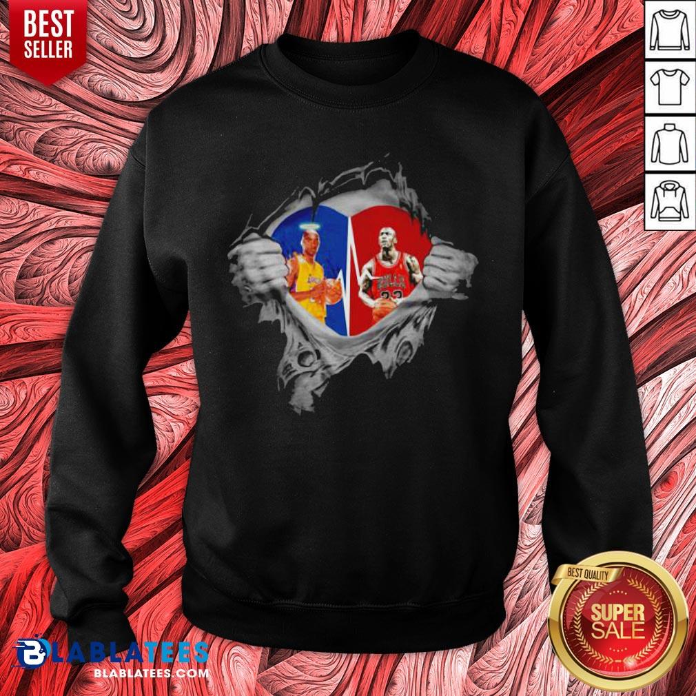 Perfect Heart Kobe Bryant And Michael Jordan Shirt - Image 2