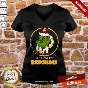 Alternative view of Perfect I Hate People But I Love My Washington Redskins Grinch Shirt